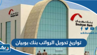 تواريخ تحويل الرواتب بنك بوبيان 2025 تواريخ تحويل الرواتب بنك بوبيان 2025
