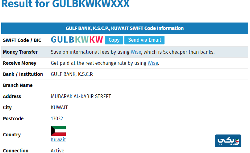 كيفية التحقق من سويفت كود