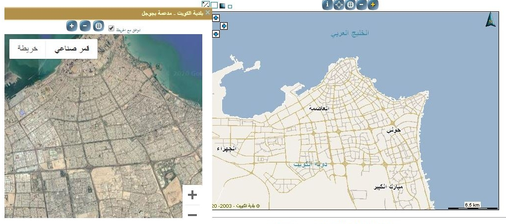 خريطة الكويت التفصيلية جوجل