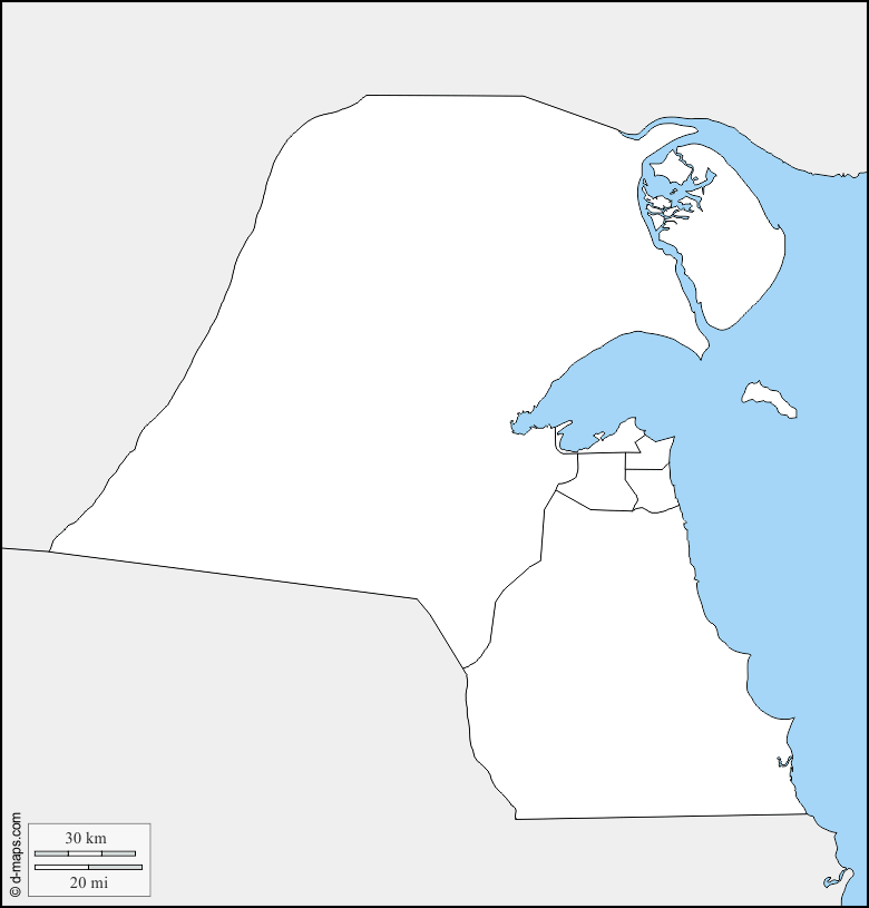 خريطة الكويت صماء