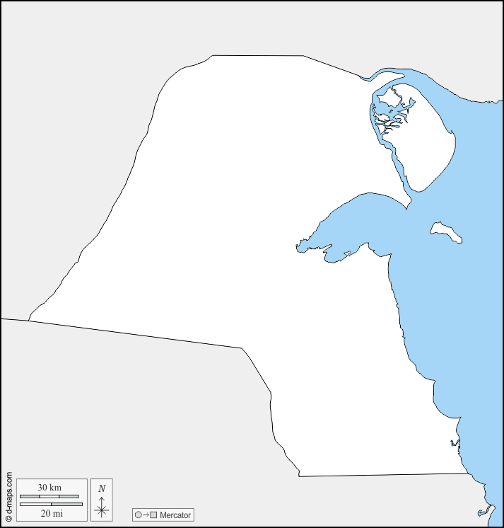 خَريطة الكويْت صماء