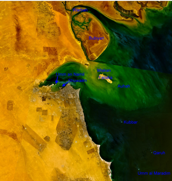 خريطة جزر الكويت