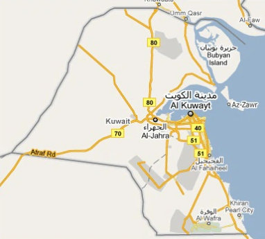 خريطة شوارع الكويت بالتفصيل