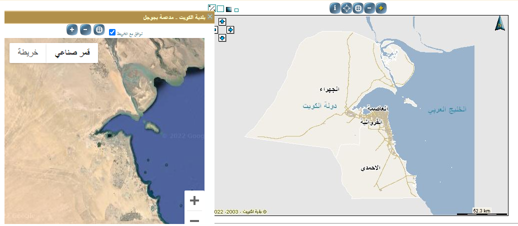 خريطة مناطق الكويت التفصيلية