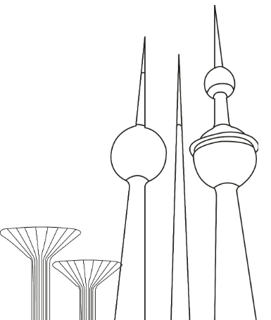 ابراج الكويت للتلوين للاطفال
