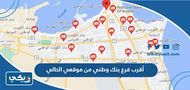 اقرب فرع بنك وطني