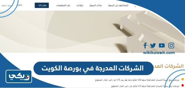 الشركات المدرجة في بورصة الكويت