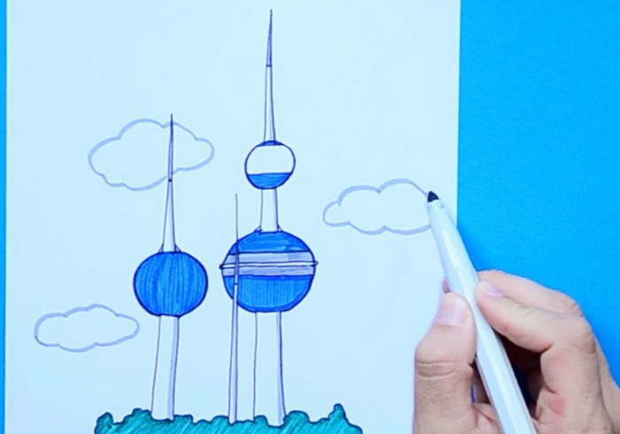 رسومات ابراج الكويت