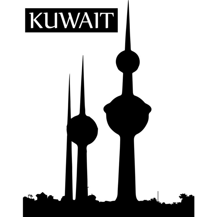 صور أبراج الكويت ابيض واسود