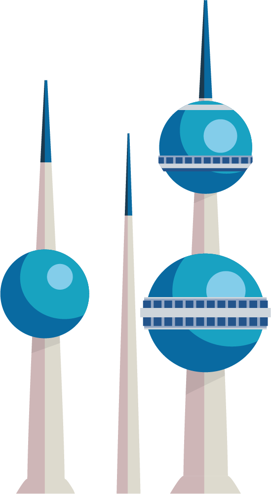 صور رسومات أبراج الكويت