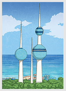 صور رسومات أبراج الكويت