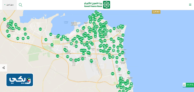 كم عدد فروع بيت التمويل الكويتي في الكويت