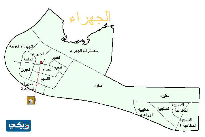 خريطة منطقة الجهراء