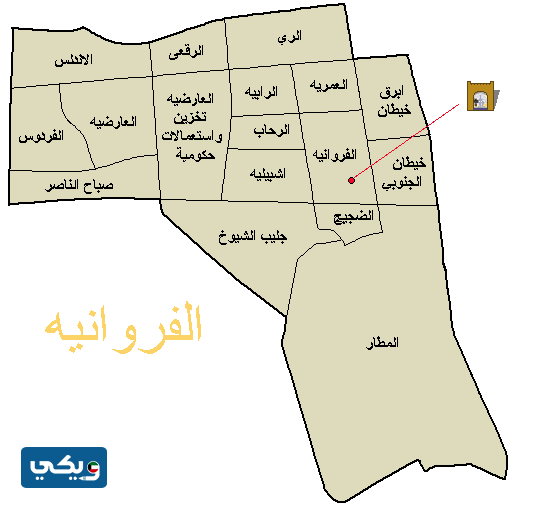 خريطة منطقة الفروانية