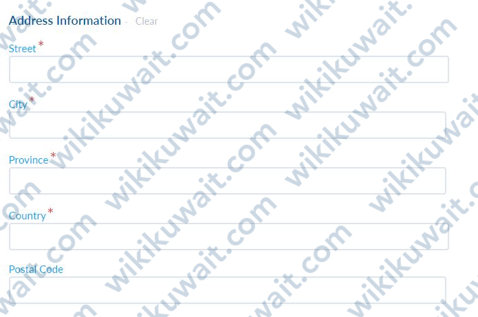 معلومات العنوان