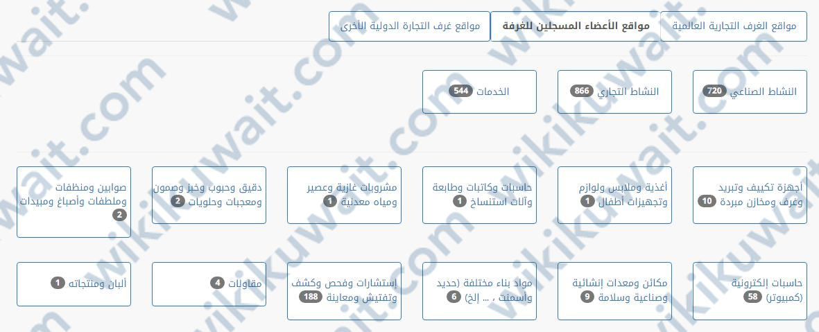 اسماء الشركات المسجلة في غرفة تجارة الكويت