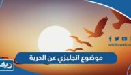 موضوع تعبير انجليزي عن الحرية