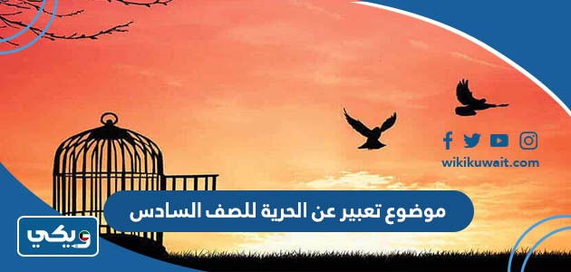 موضوع تعبير عن الحرية للصف السادس