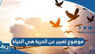 موضوع تعبير عن الحرية هي الحياة