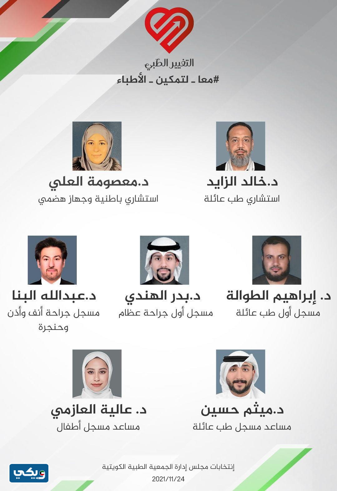 اسماء اعضاء الجمعية الطبية الكويتية