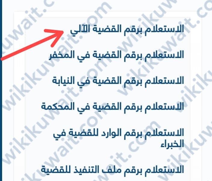 طريقة الاستعلام القضائي بالرقم الالي للقضية