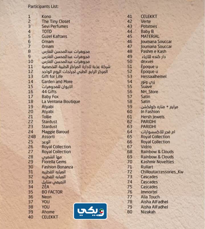اسماء المشاركين في معرض لايت اكسبو الكويت 2023