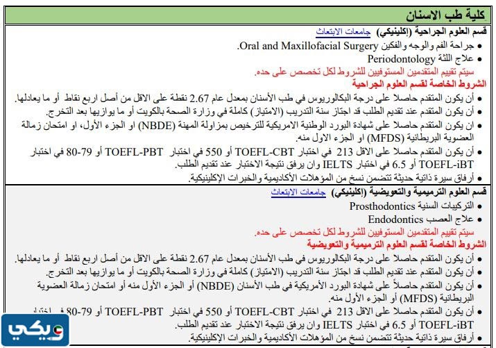 شروط معيد بعثة جامعة الكويت