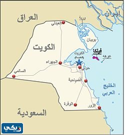 أين تقع الكويت بالنسبه للوطن العربي
