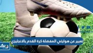 موضوع تعبير عن هوايتي المفضلة كرة القدم بالانجليزي موضوع تعبير عن هوايتي المفضلة كرة القدم بالانجليزي
