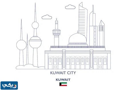 رسومات تلوين العيد الوطني الكويتي