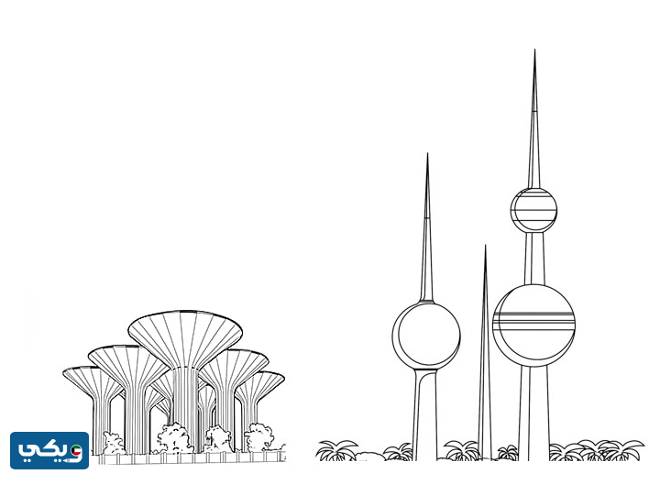 رسومات عن الكويت للتلوين