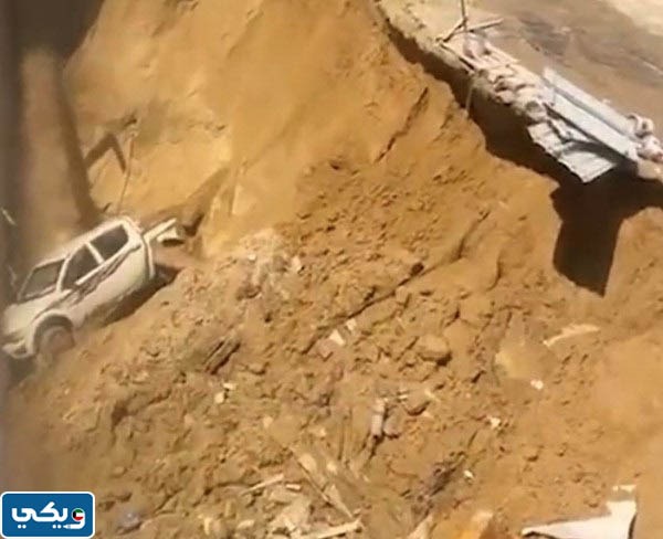 انهيار أرضي كبير في منطقة العارضية