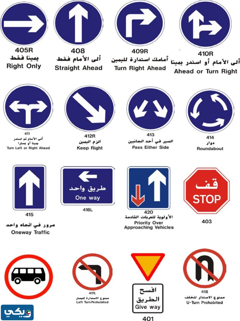 إشارات المرور التنظيمية