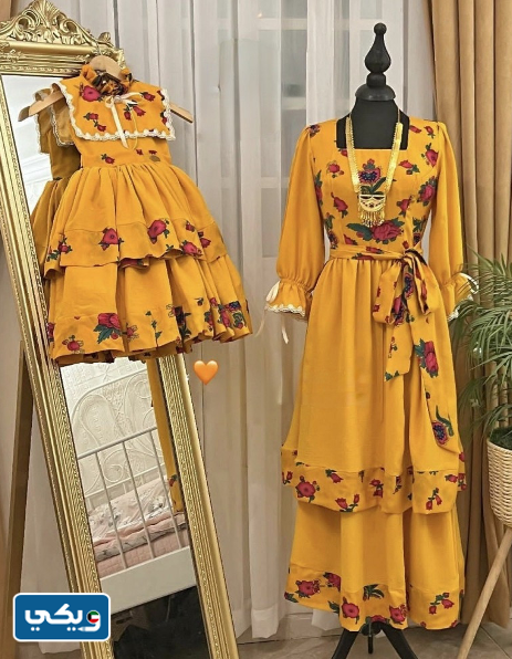 موديلات قرقيعان دراريع رمضان للأم وبنتها