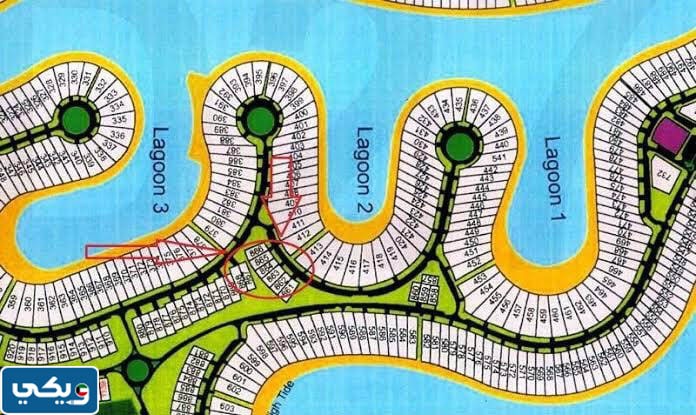 خريطة قطاعات مدينة صباح الأحمد البحرية