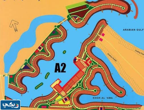 خريطة قطاعات مدينة صباح الأحمد البحرية