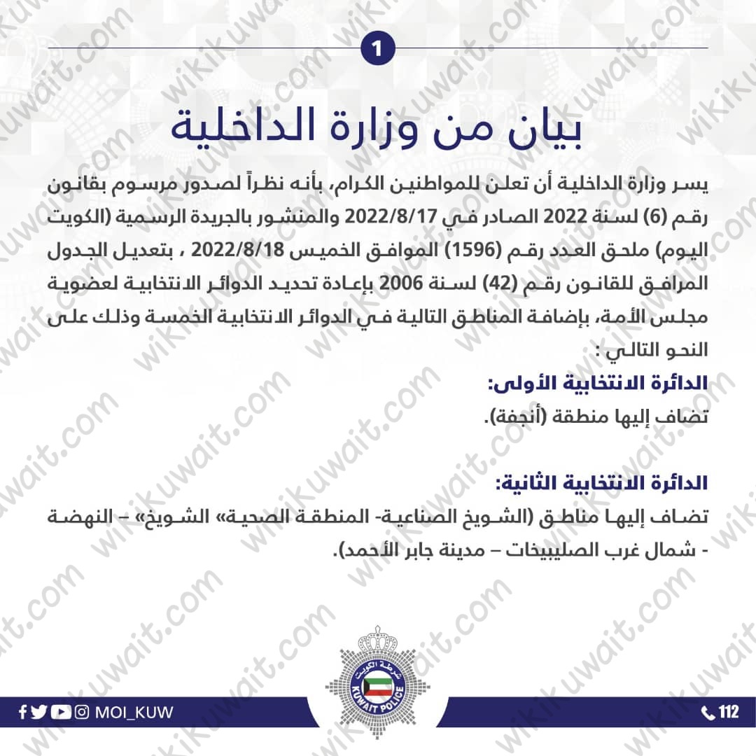 منطقة جابر الأحمد تبع أي دائرة