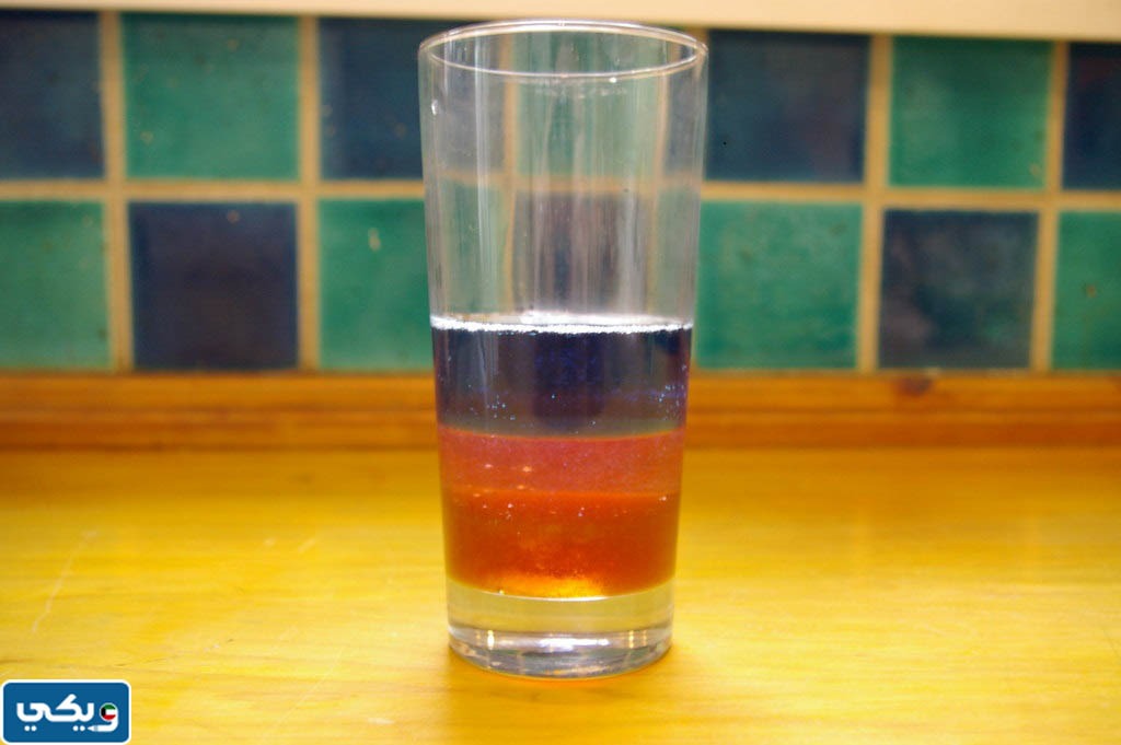 تجربة صنع طبقات من السوائل