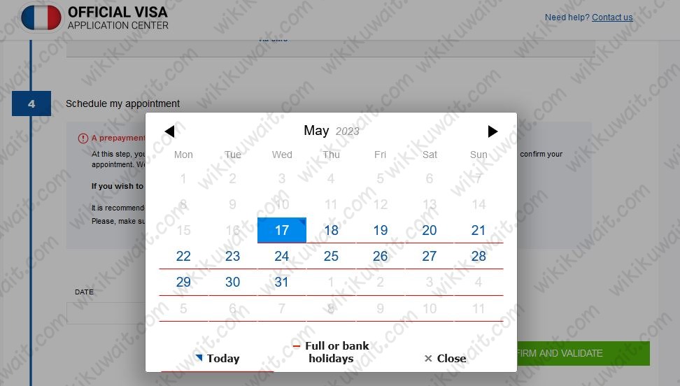 اختيار الموعد