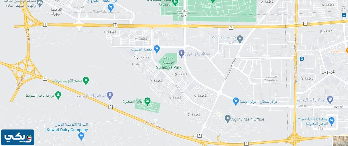 خريطة منطقة الصليبية في الكويت بالصور