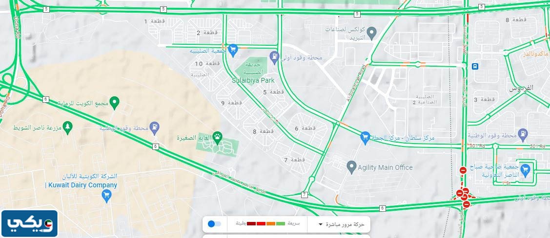 خريطة منطقة الصليبية في الكويت كاملة