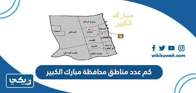 كم عدد مناطق محافظة مبارك الكبير