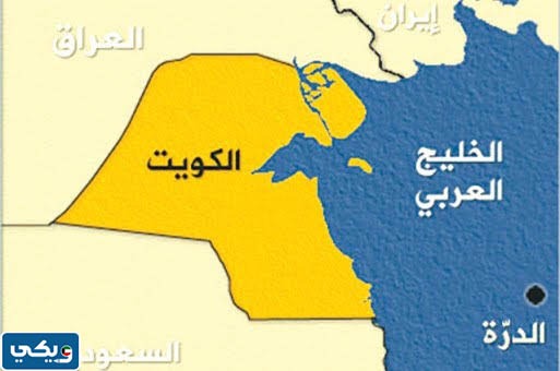 موقع حقل الدره على الخريطة