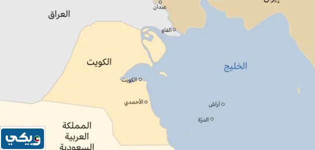 حقل الدرة الكويتي على الخريطة