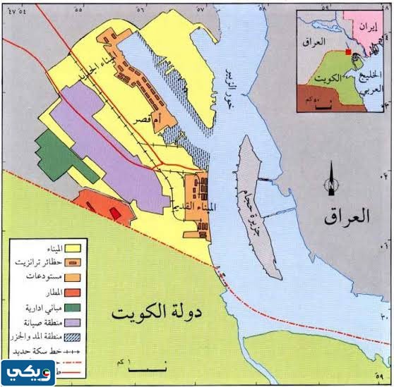 خريطة أم قصر بجودة عالية ويكي الكويت