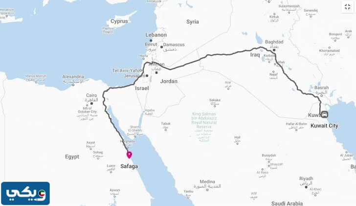 كم ساعه طيران من مصر الى الكويت