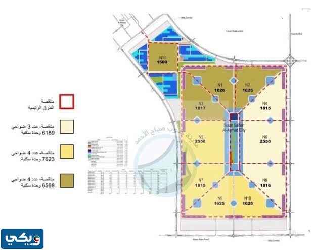 خريطة جنوب صباح الاحمد