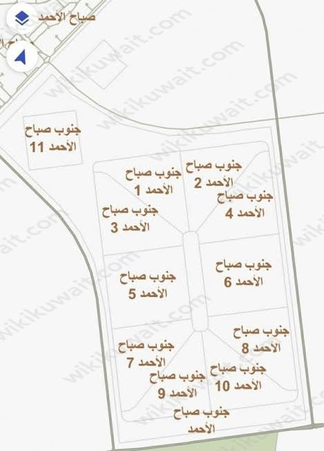 خريطة جنوب صباح الاحمد