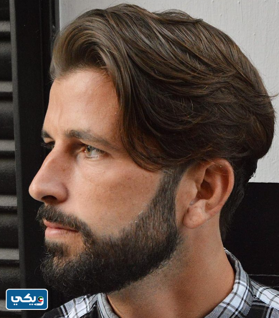 قصات شعر طويل للرجال مدرج