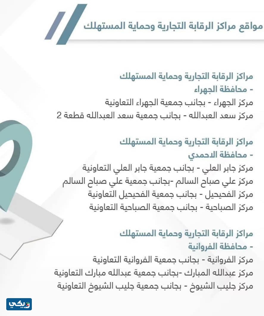 أماكن مكاتب حماية المستهلك الكويت 2023 محافظة العاصمة